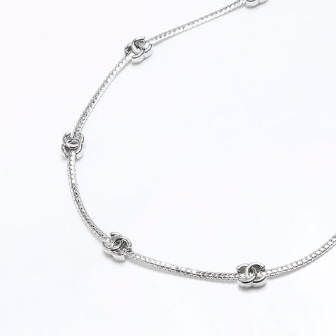 Chanel B24C Coco Mark Chain 2024 Collier Silver WS12369