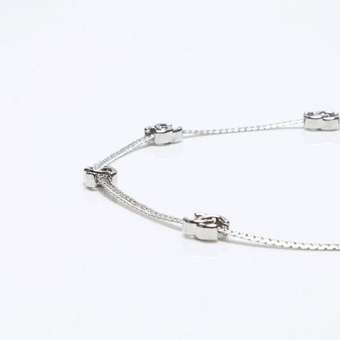 Chanel B24C Coco Mark Chain 2024 Collier Silver WS12369
