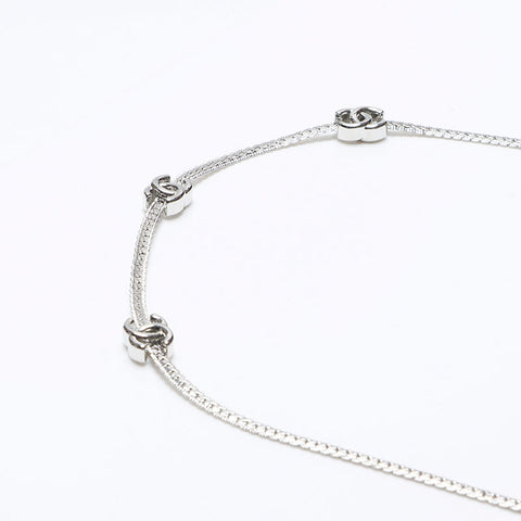 Chanel B24C Coco Mark Chain 2024 Collier Silver WS12369