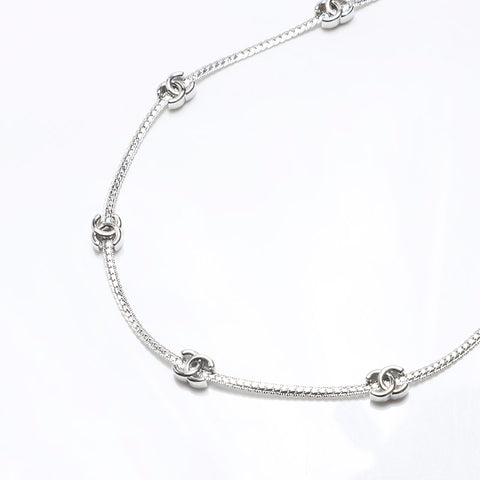 Chanel B24C Coco Mark Chain 2024 Collier Silver WS12369