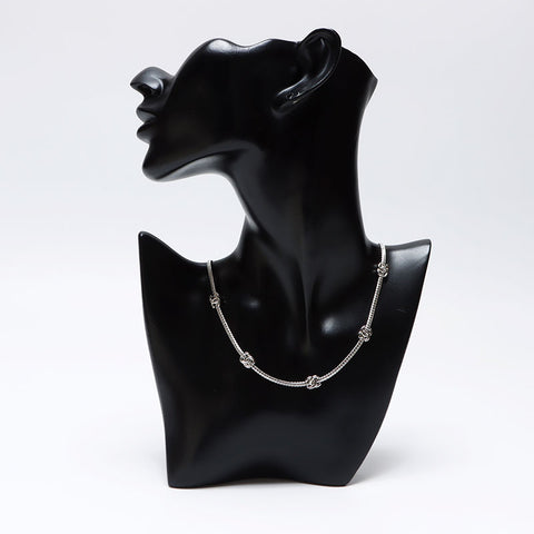 Chanel B24C Coco Mark Chain 2024 Collier Silver WS12369
