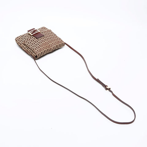 FENDI Zucchino Mamma Pochette 单肩包 棕色 WS12375