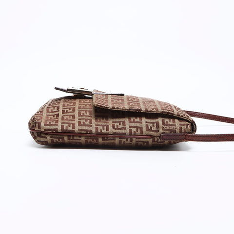 FENDI Zucchino Mamma Pochette 单肩包 棕色 WS12375