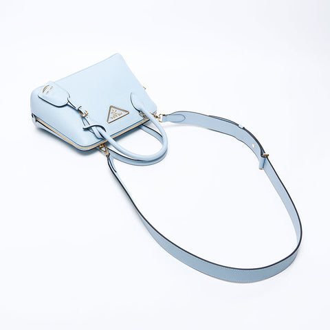 PRADA Saffiano 皮革 2way 单肩包 蓝色 WS12376