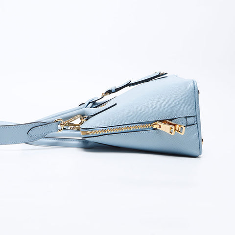PRADA Saffiano 皮革 2way 单肩包 蓝色 WS12376