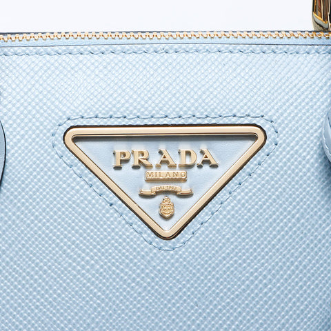 PRADA Saffiano 皮革 2way 单肩包 蓝色 WS12376