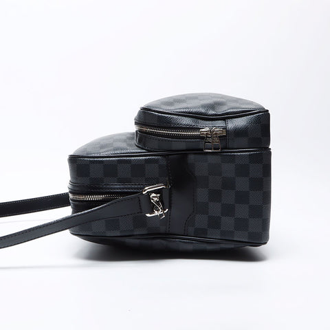 Louis Vuitton Louis Vuitton 2008 Damier Graphit Sack Leo Umhängetasche grau WS12383