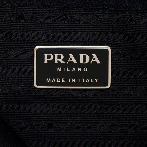 Prada Nylon Triangle Logo Tag Backpack / Daypack Black WS12384