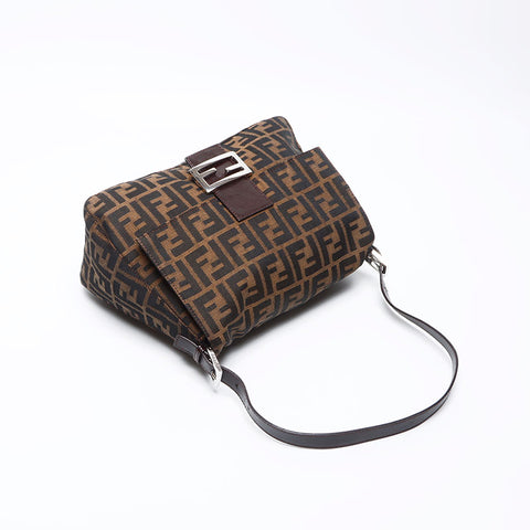 Fendi Mamma Forever Bucket Zucca Patché Brown Brown WS12386