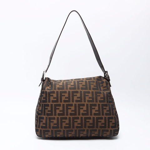 Fendi Mamma Forever Bucket Zucca Patché Brown Brown WS12386