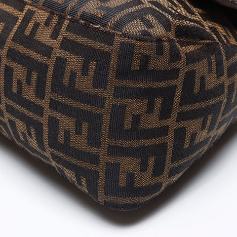 Fendi Mamma Forever Bucket Zucca Patché Brown Brown WS12386