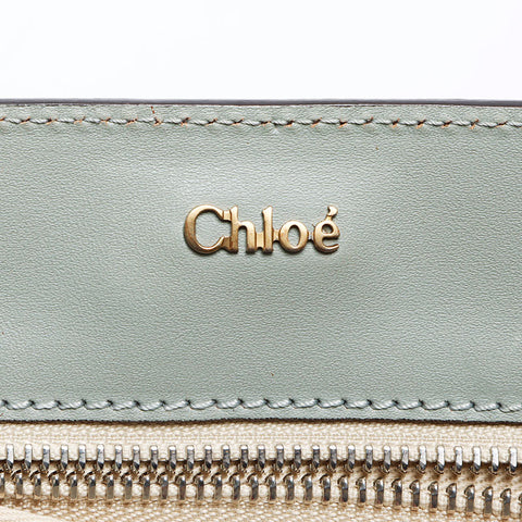 Chloe皮革挂锁肩带浅蓝色WS12387