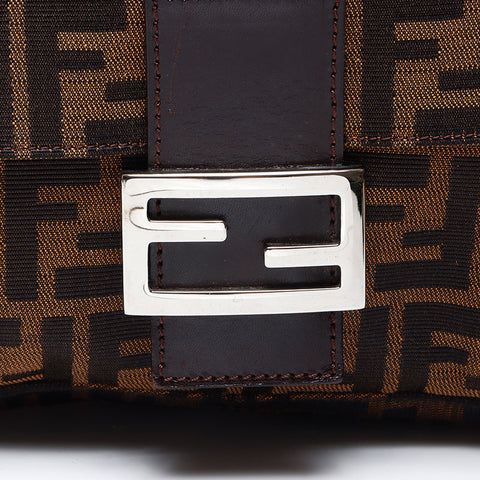 Fendi Zucca图案妈妈桶肩袋棕色WS12389