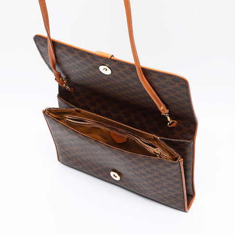 Céline Macadam Sac à volet Sac à épaule marron WS12392