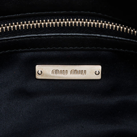 Miu miu miu Matteasse Crystal Sac d'épaule noir WS12398