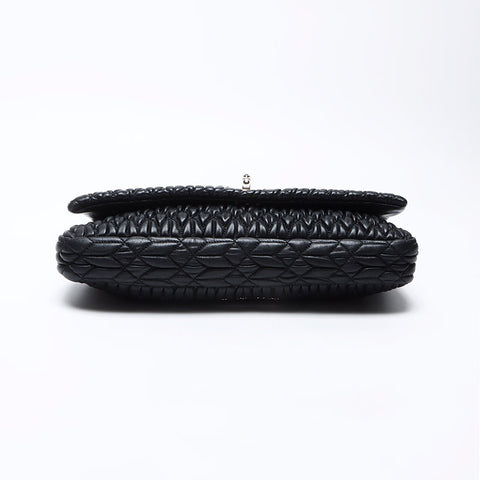 Miu miu miu Matteasse Crystal Sac d'épaule noir WS12398