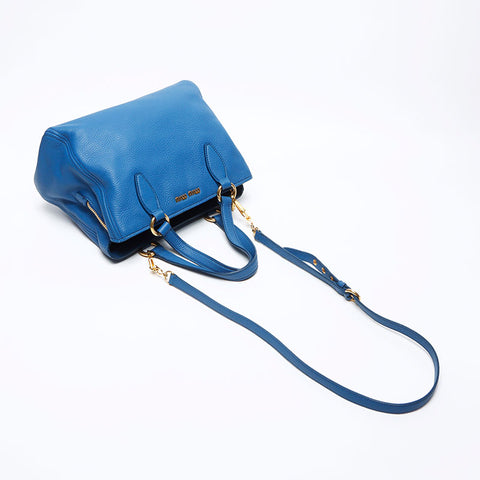 MIU MIU MIU VITTERO CARIBBEAN 2WAY SOG BLUE BLEU WS12405