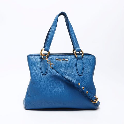 MIU MIU MIU VITTERO CARIBBEAN 2WAY SOG BLUE BLEU WS12405