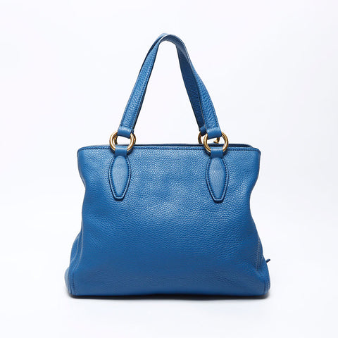 Miu Miu Vitello Caribbean 2way Shoulder Bag blue WS12405