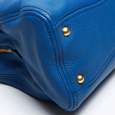 Miu Miu Vitello Caribbean 2way Shoulder Bag blue WS12405