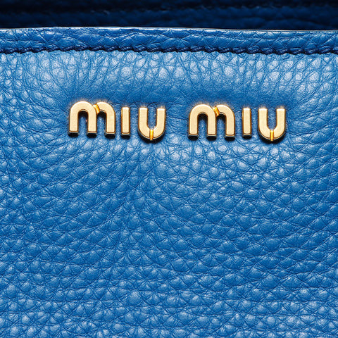 MIU MIU MIU VITTERO CARIBBEAN 2WAY SOG BLUE BLEU WS12405