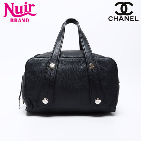 Chanel Chanel Bolts cloutés CalaSKin Silver Rapports n ° 10 2005-2006 BOSTON SAG BLACK WS12412