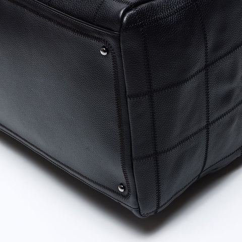 Chanel CHANEL 2004-2005 No. 9 Chocolate Bar Calfskin Bowling Boston Bag Black WS12416