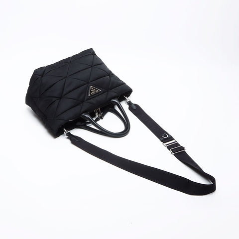 プラダ PRADA Re Nylon パデット 2way ナイロン ロゴ ハンドバッグ ブラック WS12427