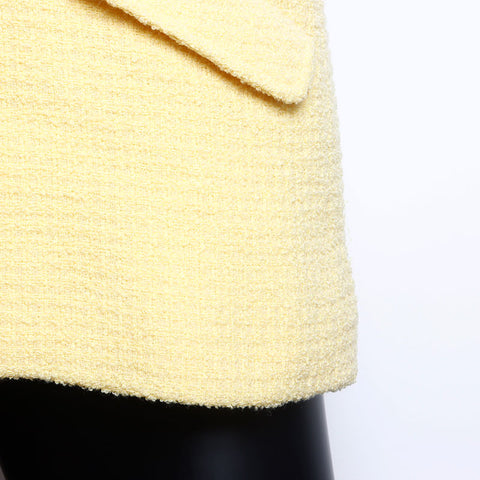CHANEL Tweed COCO Button 98P Jacket yellow WS1243
