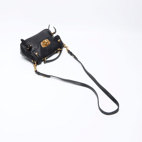 MIU MIU MIU LOGO 2WAY 2004 SAG SAGE Black WS12443