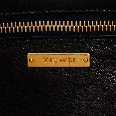 MIU MIU MIU LOGO 2WAY 2004 SAG SAGE Black WS12443