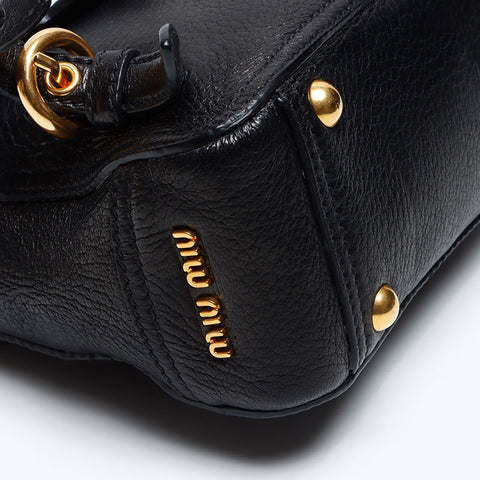 MIU MIU MIU LOGO 2WAY 2004 SAG SAGE Black WS12443