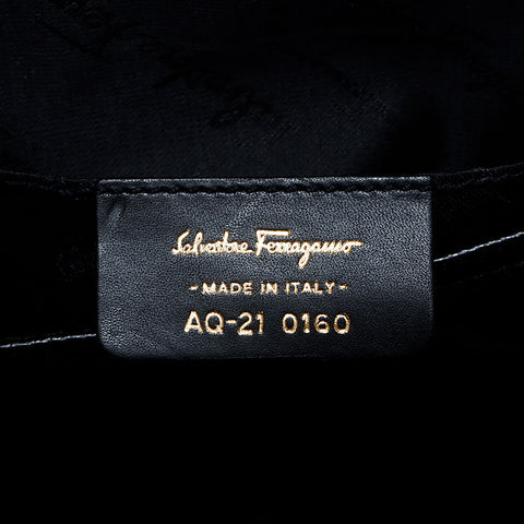 Salvatore Ferragamo Gancini à 2 voies sac à main Black WS12445