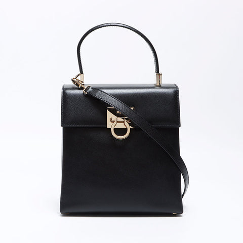 Salvatore Ferragamo Gancini 2waybag Black WS12445