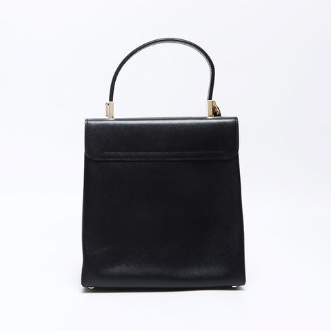 Salvatore Ferragamo Gancini à 2 voies sac à main Black WS12445