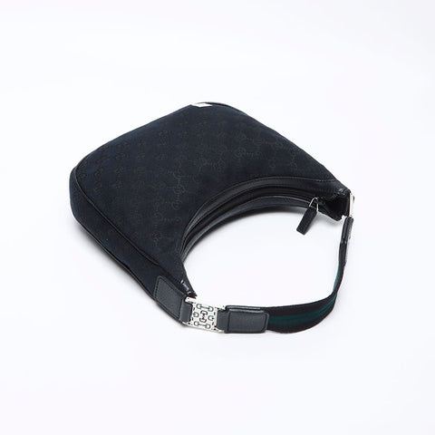 Gucci GG Canvas Sherry Line Handbag Black WS12447