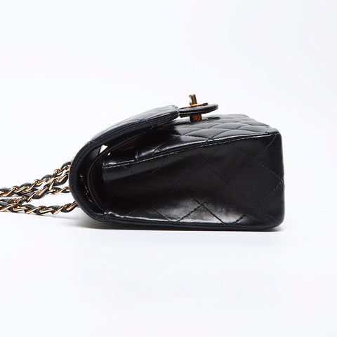 CHANEL COCO Mark Matelasse Lambskin No. 9 2004 Shoulder Bag black WS12450