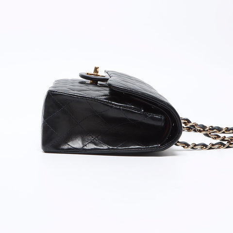 CHANEL COCO Mark Matelasse Lambskin No. 9 2004 Shoulder Bag black WS12450