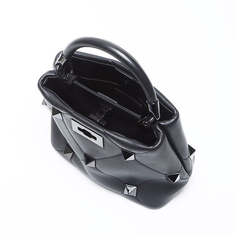 Valentino Valentino nappa chaîne cloutée à la chaîne époustouflante cloutée noire WS12465