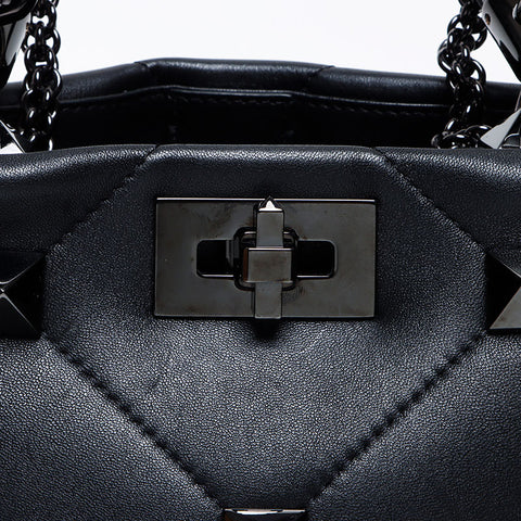 ヴァレンティノ VALENTINO ナッパ スタッズ チェーン スタッズ ローマ ショルダーバッグ ブラック WS12465