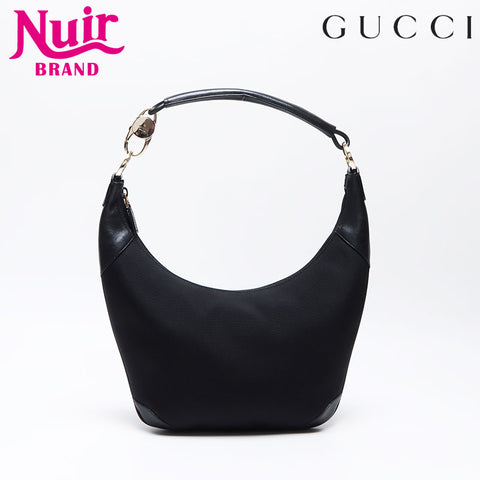 Gucci Canvas X Sac à bandoulière en cuir noir WS12466