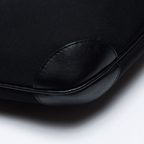 Gucci Canvas x Leather Shoulder Bag Black WS12466