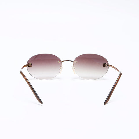 Fendi Rimless Logo Sunglasses Brown WS12472
