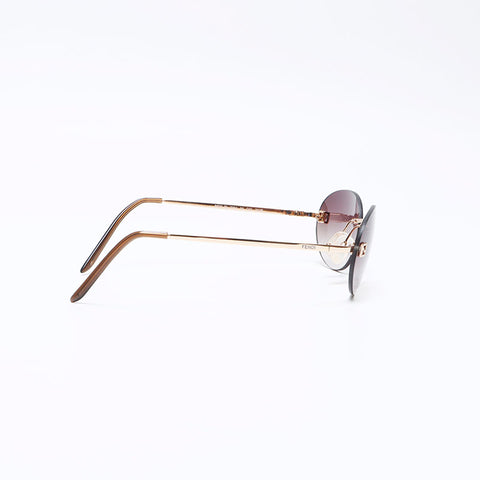 Fendi Rimless Logo Sunglasses Brown WS12472