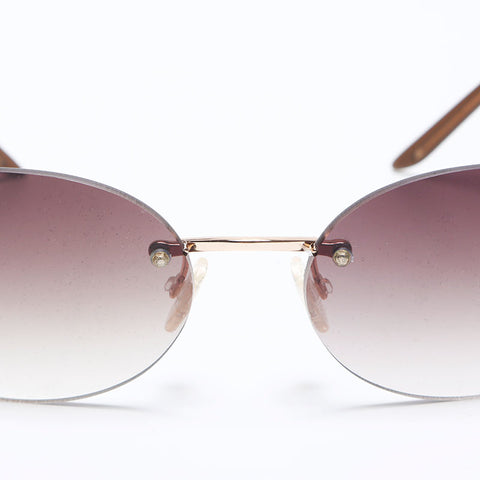Fendi Rimless Logo Sunglasses Brown WS12472