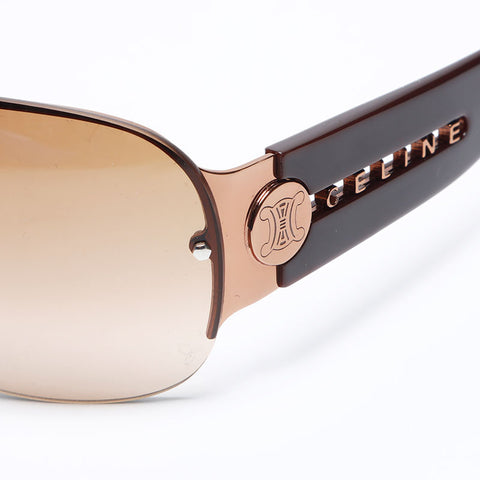 Céline Logo Macadam Lunettes de soleil Brown WS12473