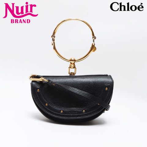 Chloe Nile 2WAY Shoulder Bag Black WS12476