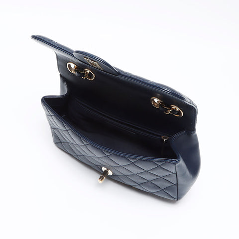 Chanel Coco Mark Matelasse Lambe n ° 21 Bag d'épaule Navy WS12485