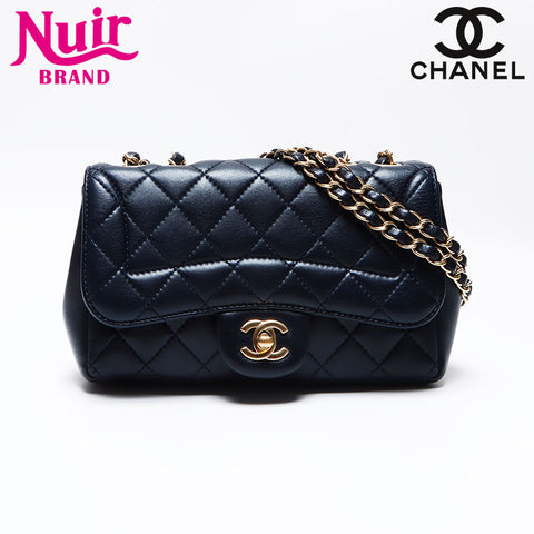 Chanel Coco Mark Matelasse Lambe n ° 21 Bag d'épaule Navy WS12485