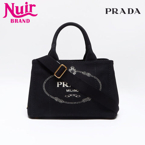 PRADA Kanapa 2WAY SS Mini Tote Bag Black WS12487
